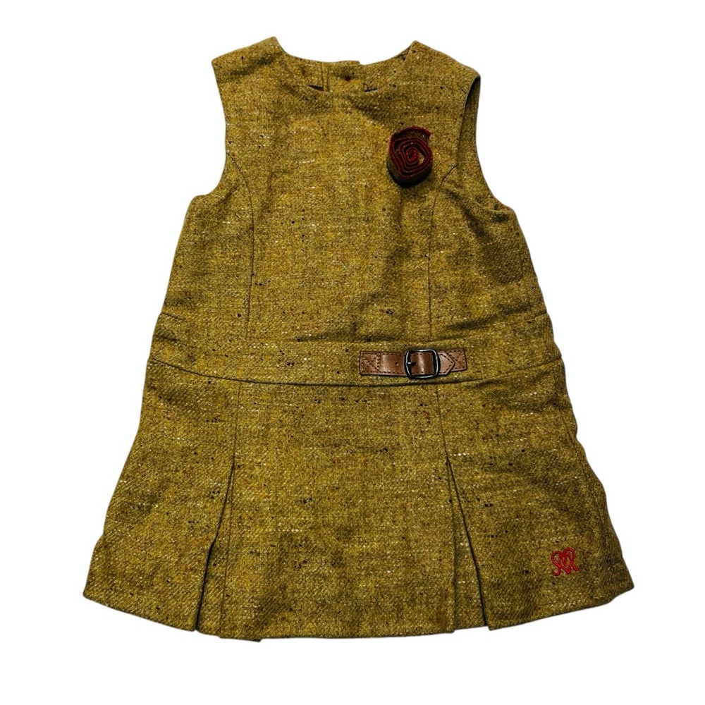 Mexx Kids Dress in Mustard Yellow with Brown Accents